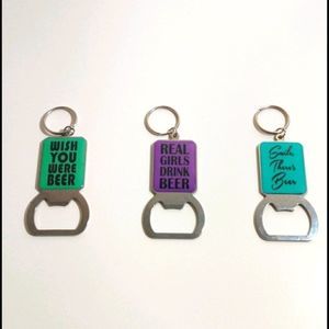 Set of 3 bottle‎ opener with keychains